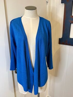 Joseph A Royal Blue Open-Front Women's Cardigan Sz M